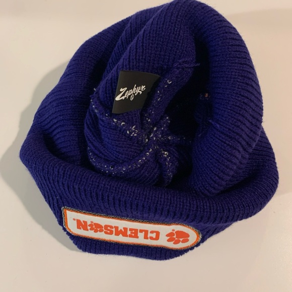Clemson Tigers NCAA ACC Beanie Winter Knit Ski Hat Zephyr Brand New - Picture 5 of 5